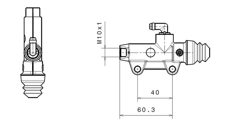 Bomba de freno BREMBO trasero negro Ø13mm BREMBO 910.A903.90