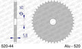 Corona AFAM aluminio ultraligera anodizada 17404 - Paso 520 AFAM 520-44