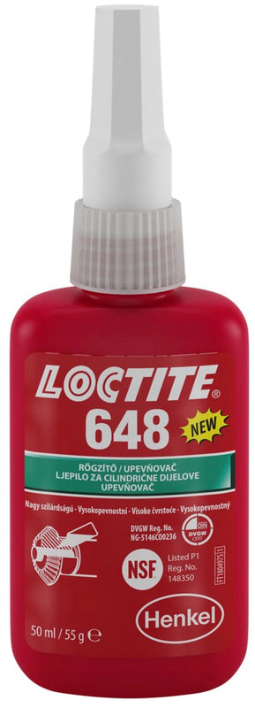 Compuesto retenedor LOCTITE 648 baja viscosidad alta resistencia - Bote 50ml LOCTITE 1804411