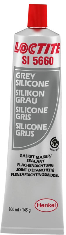 Sellador de silicona LOCTITE SI 5660 resistente al agua/glicol gris - Tubo 100ml LOCTITE 2374949