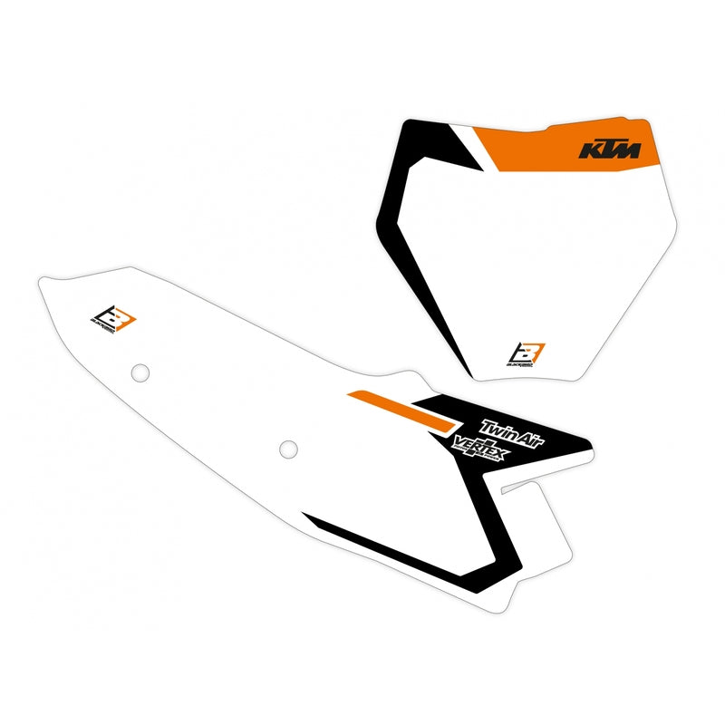Adhesivos fondo portanúmeros BLACKBIRD KTM Graphic - KTM SX/SXF BLACKBIRD 6510N