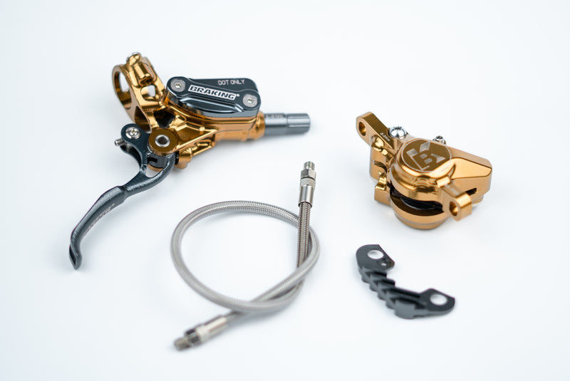 Kit completo de frenos BRAKING Incas 2.0 Ø5mm - Latiguillos kevlar y acero trenzado BRAKING KS2004