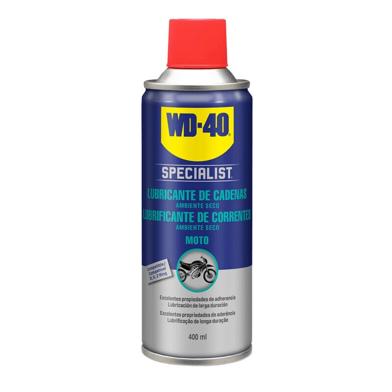 Lubricante de cadena WD-40 Specialist Moto condiciones secas - Spray 400ml WD 40 34074
