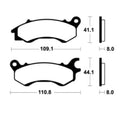 Pastillas de freno TECNIUM Scooter orgánicas - ME469 TECNIUM ME469
