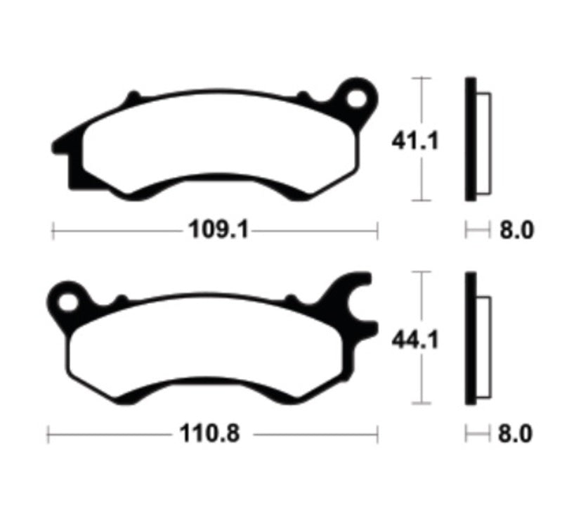 Pastillas de freno TECNIUM Scooter orgánicas - ME469 TECNIUM ME469