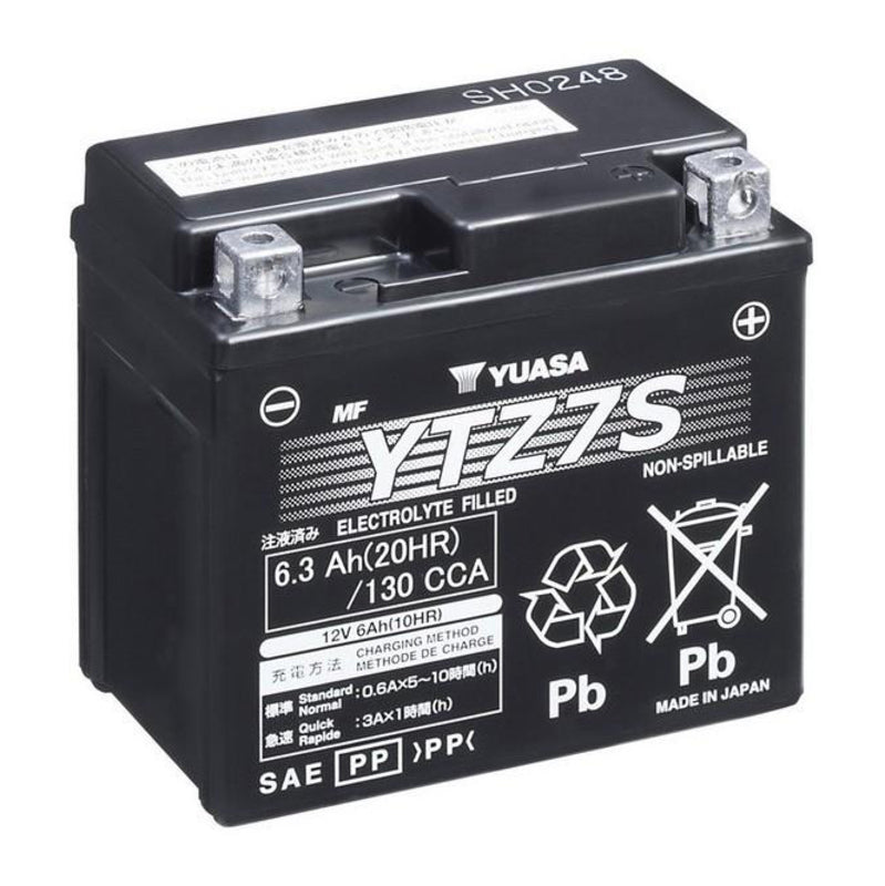Batería YUASA Sin mantenimiento activada de fábrica  - YTZ7V FA YUASA YU-YTZ7V-WC
