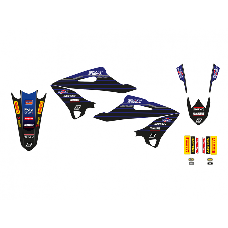 Kit de adhesivos BLACKBIRD Replica Yamaha Racing 22 BLACKBIRD 2250R11