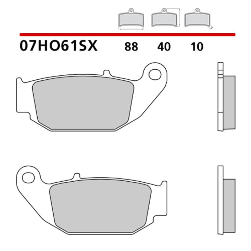 Pastillas de freno BREMBO sinterizadas - 07HO61SX BREMBO 07HO61SX