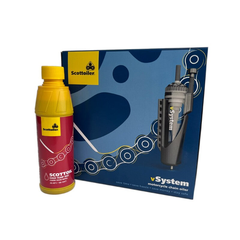 Sistema de lubricación SCOTTOILER vSystem Universal Edition + Lubricante High Temp Red SCOTTOILER SO-1020