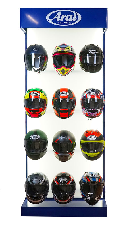 Expositor de cascos ARAI - 12 cascos ARAI 