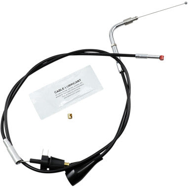 BLACK VINYL THROTTLE AND IDLE CABLES FOR HARLEY-DAVIDSON
