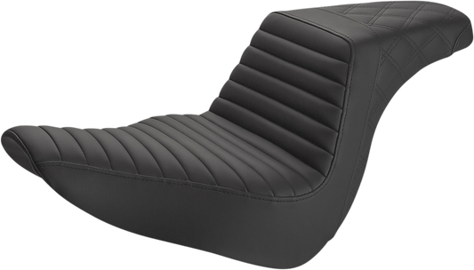 Step-up stoelen zwarte front TR, achter LS voor Harley Davidson