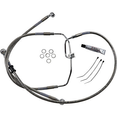 EXTENDED LENGTH STAINLESS STEEL BRAKE LINE KITS FOR HARLEY-DAVIDSON