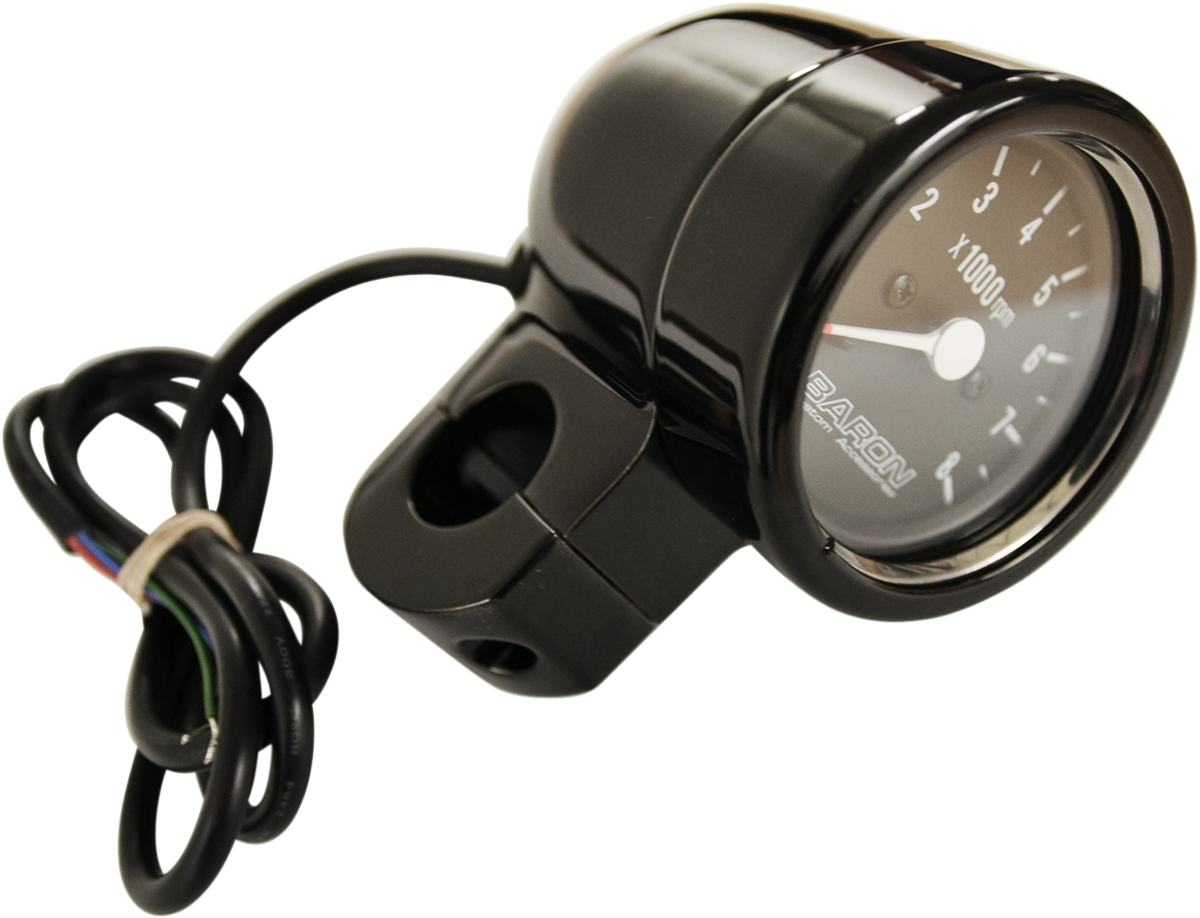 BARON TACHOMETERS TACH REPL BLK W/BLK FACE