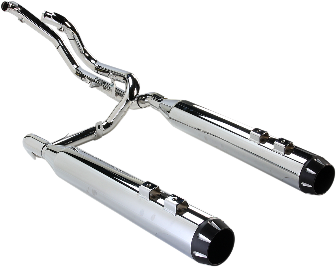 BASSANI XHAUST TRUE-DUAL DOWN UNDER SYSTEMS FOR HARLEY-DAVIDSON 2009 - 2013 Chrome True-Dual Down Under System