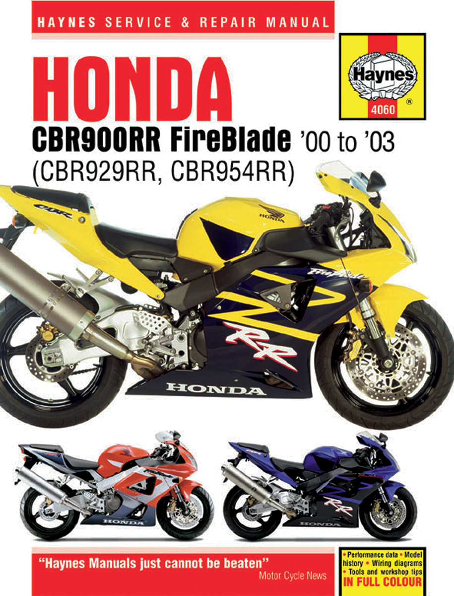 HAYNES MOTORCYCLE REPAIR MANUALS MANUAL HAY CBR929/954