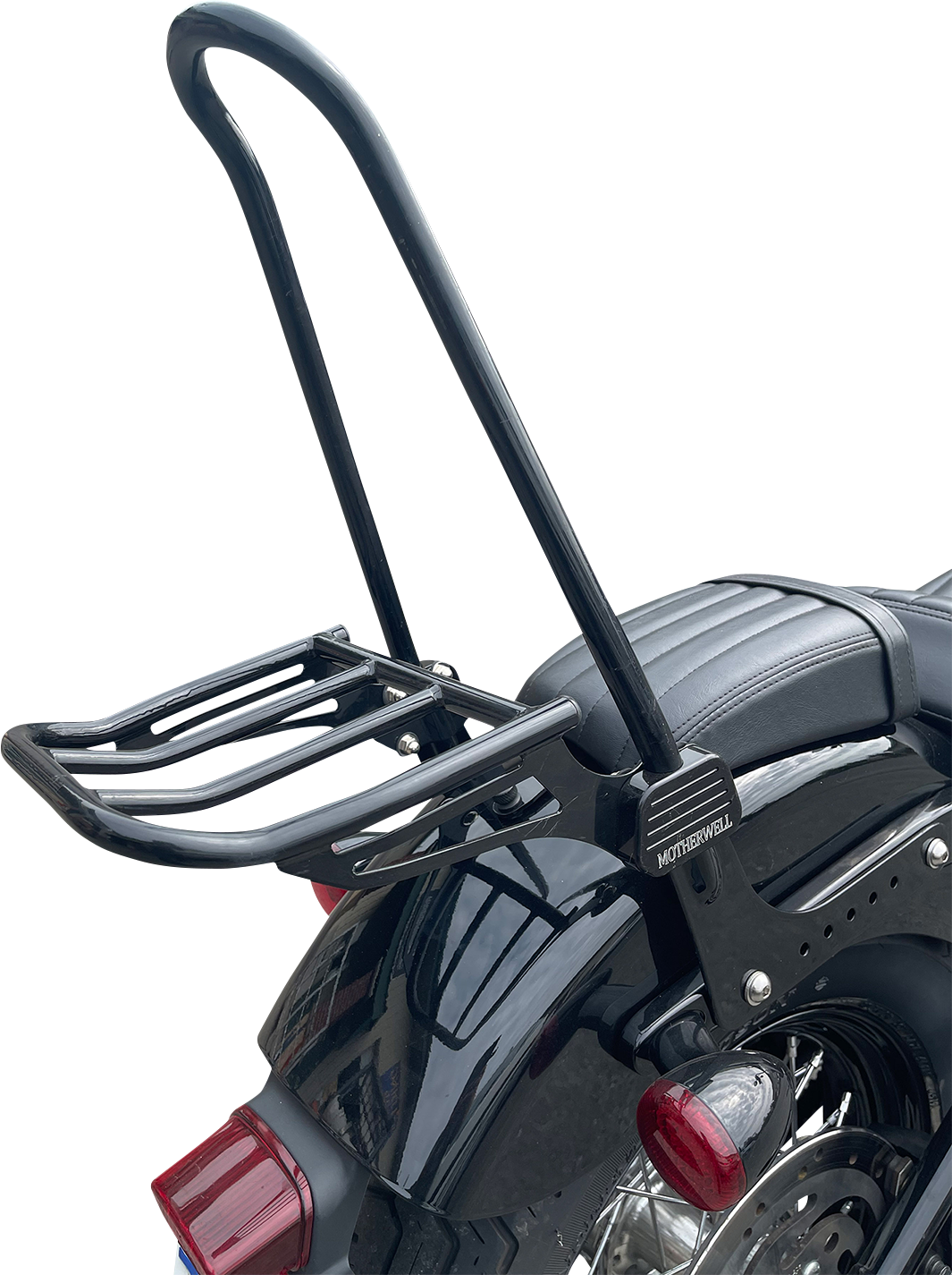 Einteiliger hoher Sissy Bar-Gepäckträger für Harley Davidson