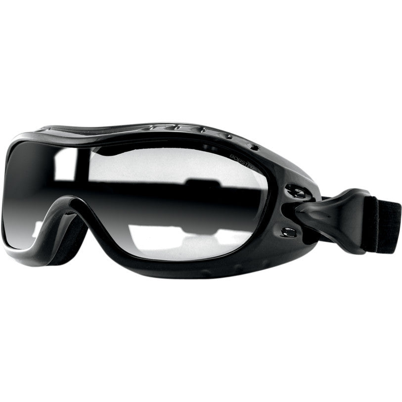 Occhiali da motociclista da indossare sopra gli occhiali da vista con schermo trasparente