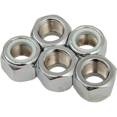 CHROME NYLON INSERT NUT ASSORTMENT FOR HARLEY-DAVIDSON