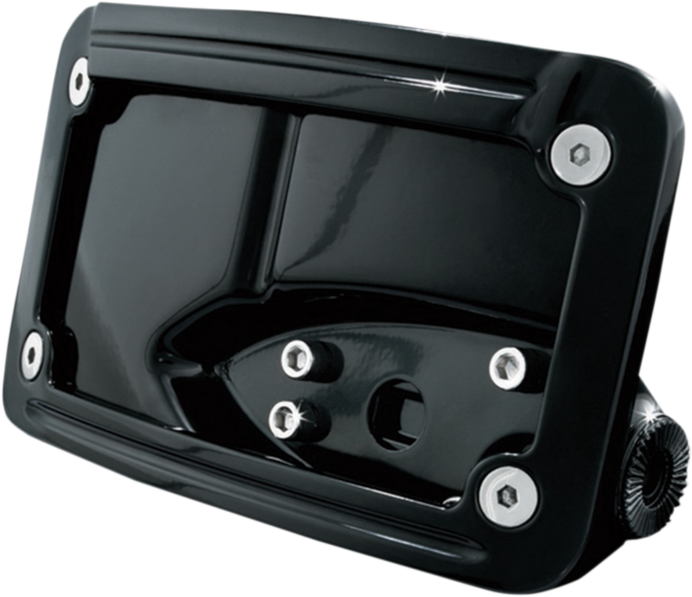 KURYAKYN SIDE-MOUNT LICENSE PLATE HOLDERS AND MOUNT BRACKETS FRAME LP SIDE HRZ CRV BLK