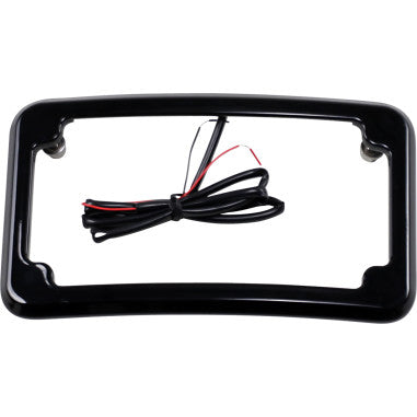 CURVED LIGHTED LICENSE PLATE FRAMES FOR HARLEY-DAVIDSON