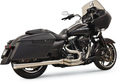 BASSANI XHAUST LONG ROAD RAGE III STAINLESS 2-INTO-1 SYSTEMS FOR HARLEY-DAVIDSON 1995 - 2013 Long Road Rage III Stainless 2-Into-1 Exhaust System
