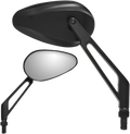 PARTS UNLIMITED X-TREME MINI TEARDROP MIRRORS MIRROR PU TEARDROP BLK
