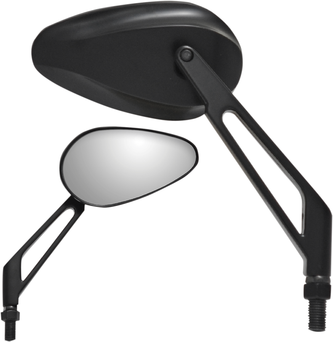 PARTS UNLIMITED X-TREME MINI TEARDROP MIRRORS MIRROR PU TEARDROP BLK
