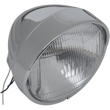 CHROME CUSTOM SPRINGER-STYLE HEADLIGHT ASSEMBLIES FOR HARLEY-DAVIDSON