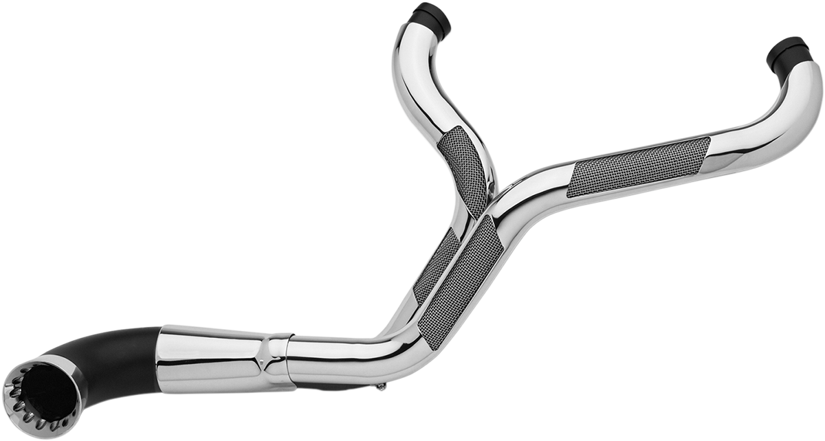 TRASK NB PERFORMANCE 2-INTO-1 EXHAUST SYSTEMS FOR HARLEY-DAVIDSON 1997 - 2013 Chrome/Black NB Performance 2-Into-1 Exhaust System