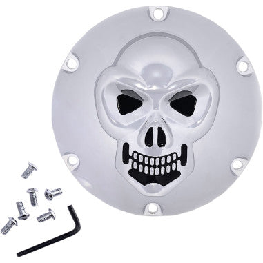 CHROME 3-D SKULL DERBY COVERS FOR HARLEY-DAVIDSON