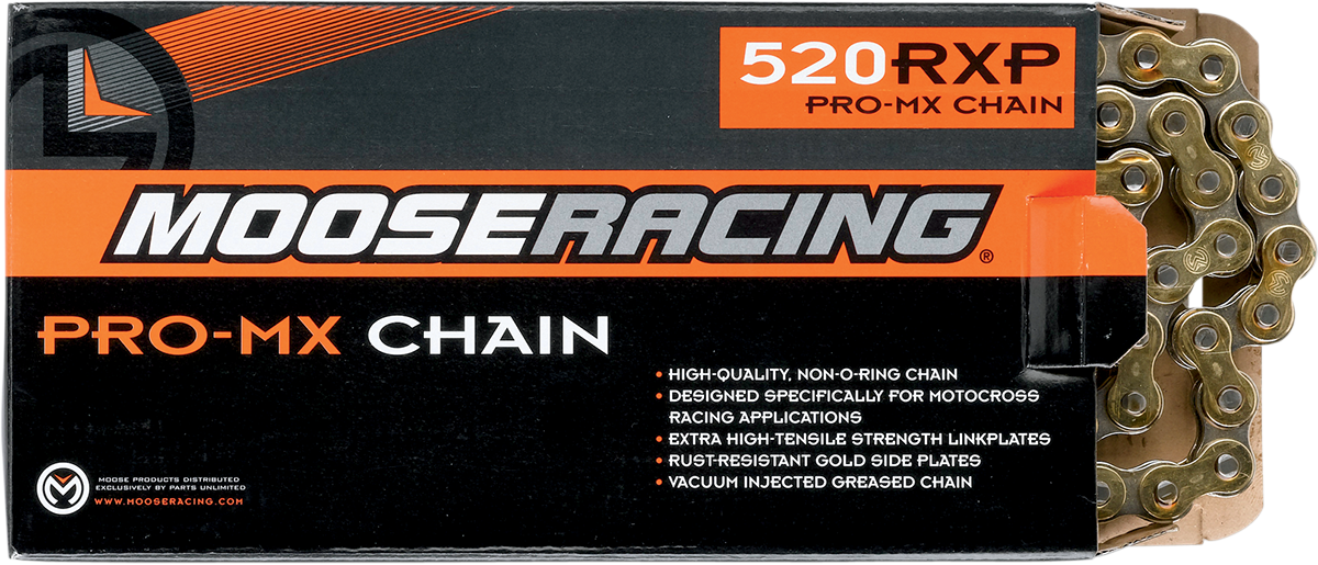 MOOSE RACING HARD-PARTS 520 RXP PRO-MX CHAIN MSE 520 RXP CHN 110 GLD