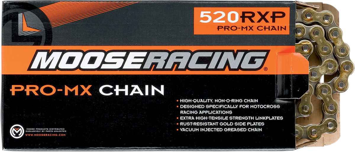 MOOSE RACING HARD-PARTS 520 RXP PRO-MX CHAIN MSE 520 RXP CHN 116 GLD