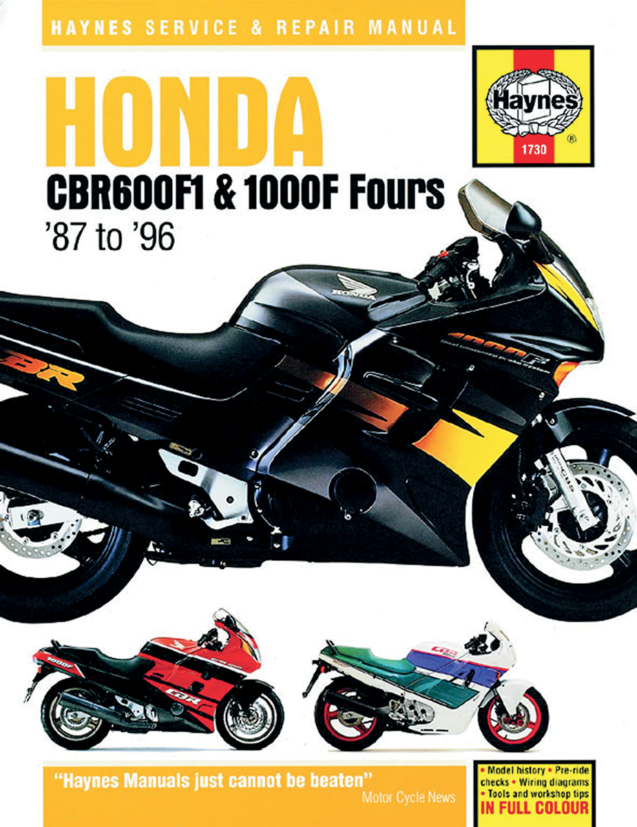 HAYNES MOTORCYCLE REPAIR MANUALS MANUAL HON CBR600/1000