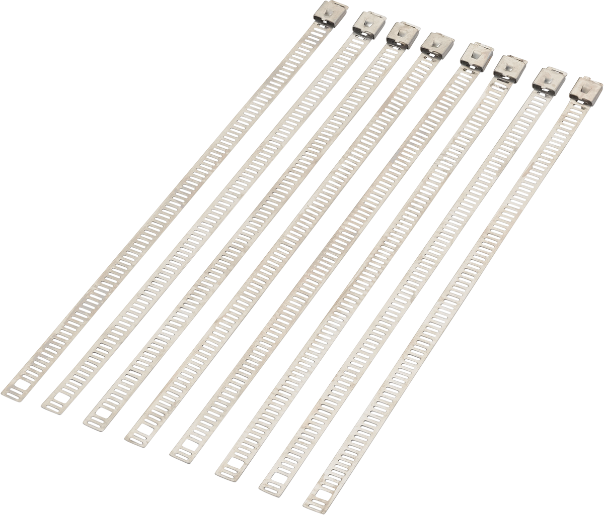 MOOSE RACING HARD-PARTS LADDER-STYLE CABLE TIES CABLE TIE SILVER 8" 8PK
