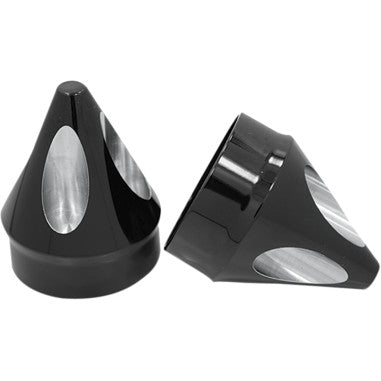 Tapones Eje Rueda Para Harley-Davidson 2000-2007 Spike Black Front Axle Covers