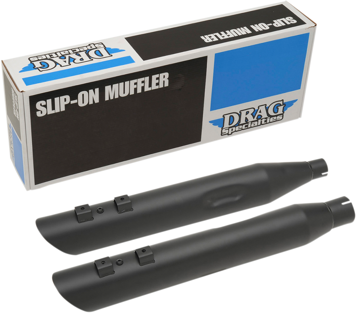 DRAG SPECIALTIES SLASHDOWN SLIP-ON MUFFLERS FOR HARLEY-DAVIDSON 2017 - 2019 Black 4" Slip-On Mufflers