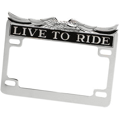 "LIVE TO RIDE" LICENSE PLATE FRAME FOR HARLEY-DAVIDSON