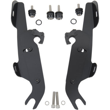 Memphis Shades Detachable Batwing Mounting Kit Black For Harley-Davidson Softail