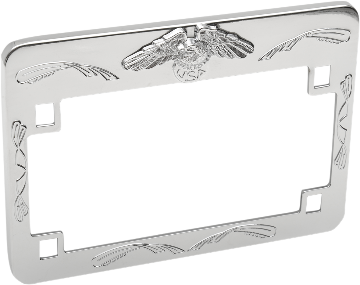 EMGO EAGLE LICENSE PLATE FRAMES EAGLE LIC FRAME CHROME