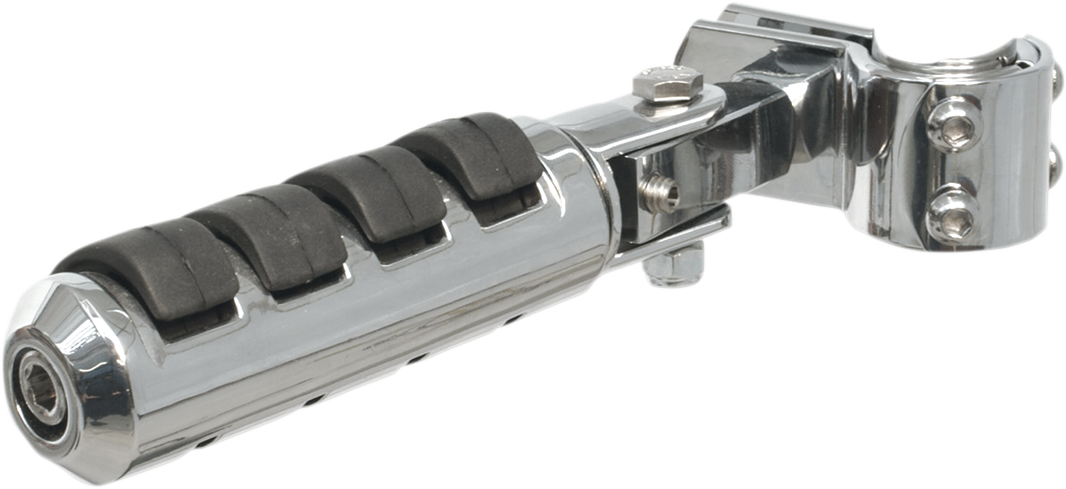 RIVCO PRODUCTS ANTI-VIBRATION HIGHWAY PEGS WITH 11/4​" CLAMPS HIGHWAY PEG CHROME 1 1/4