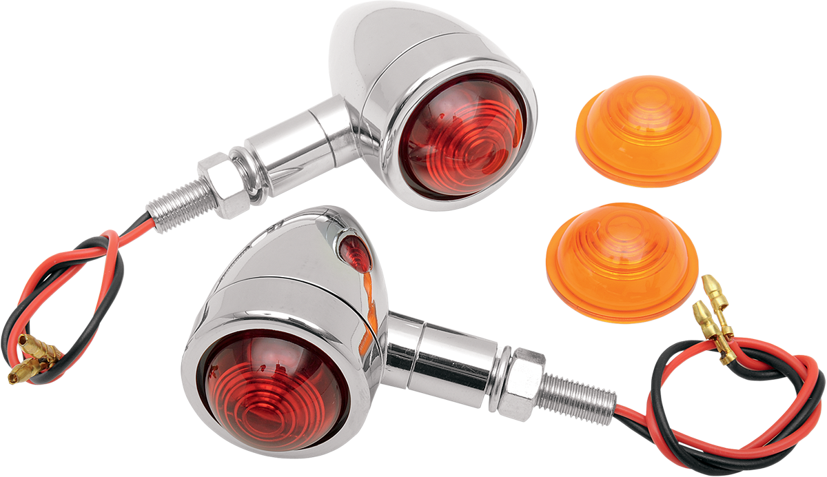 DRAG SPECIALTIES CUSTOM BULLET MARKER LIGHTS LIGHT,MINI-BULLET AMBR/RD