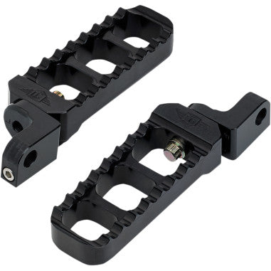 ADJUSTABLE SERRATED BILLET FOOTPEGS AND SHIFTER PEGS FOR HARLEY-DAVIDSON