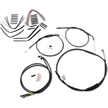 14" Ape Hanger Handlebar Cable Kit For Harley-Davidson Dyna Fat Bob 2008-2011