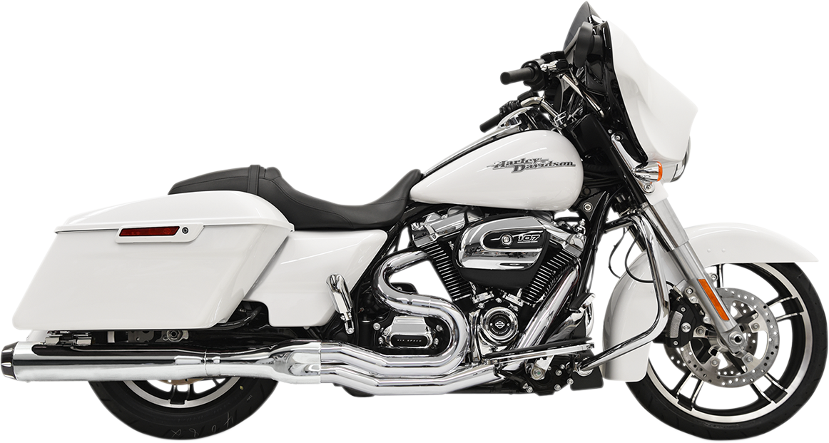 BASSANI XHAUST B4 2-INTO-1 EXHAUST SYSTEMS FOR HARLEY-DAVIDSON 2017 - 2019 Chrome B4 2-Into-1 Exhaust System