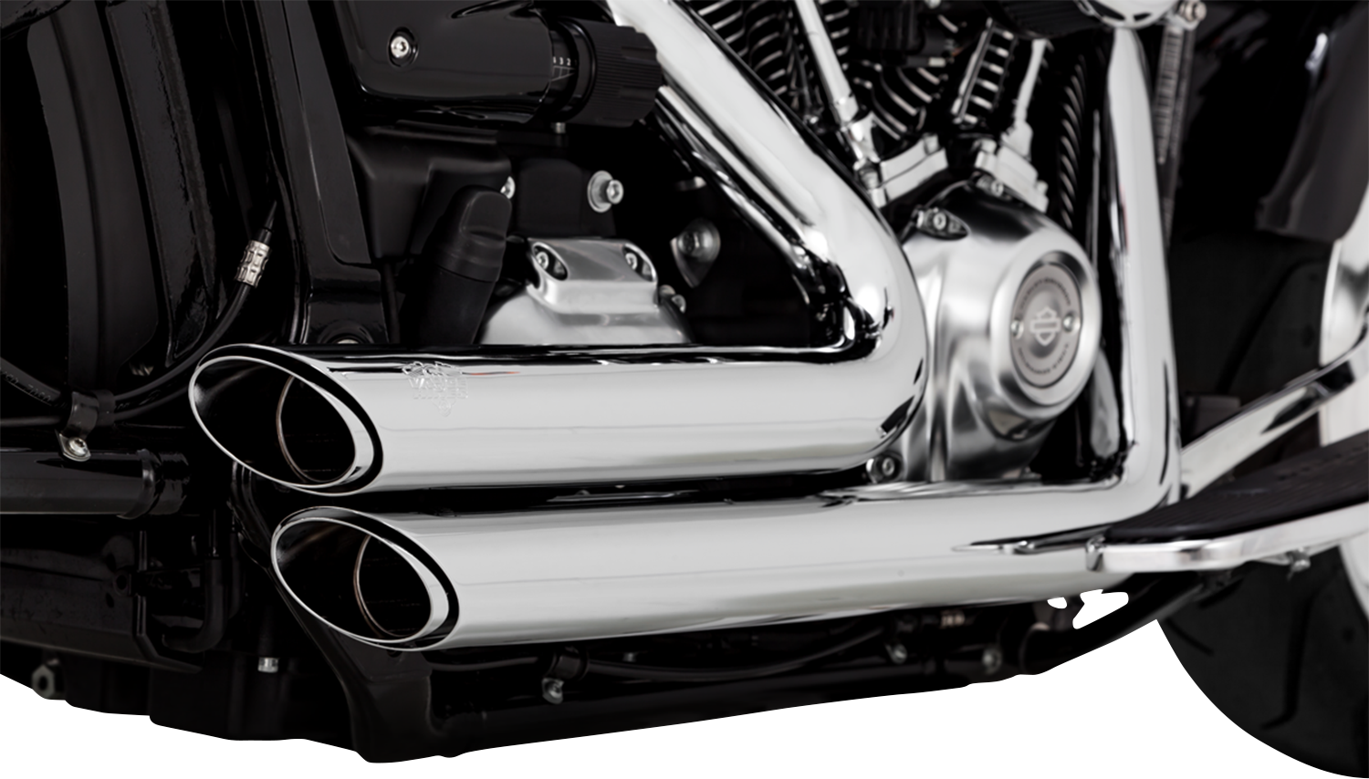 Sistema De Escape Escalonado Shortshots Cromado Para Harley Davidson