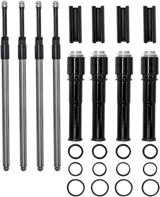 S&S Quickee Pushrods Gloss Black Covers For Harley-Davidson Miwaukee Eight M8