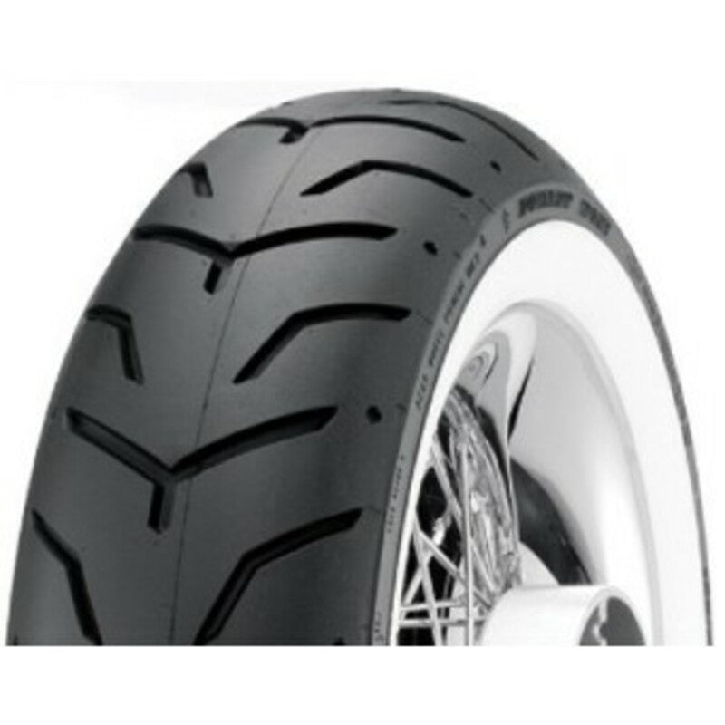 Neumático DUNLOP D407 SW (HARLEY-D) Banda blanca delgada 180/65 B 16 M/C 81H TL DUNLOP 626444