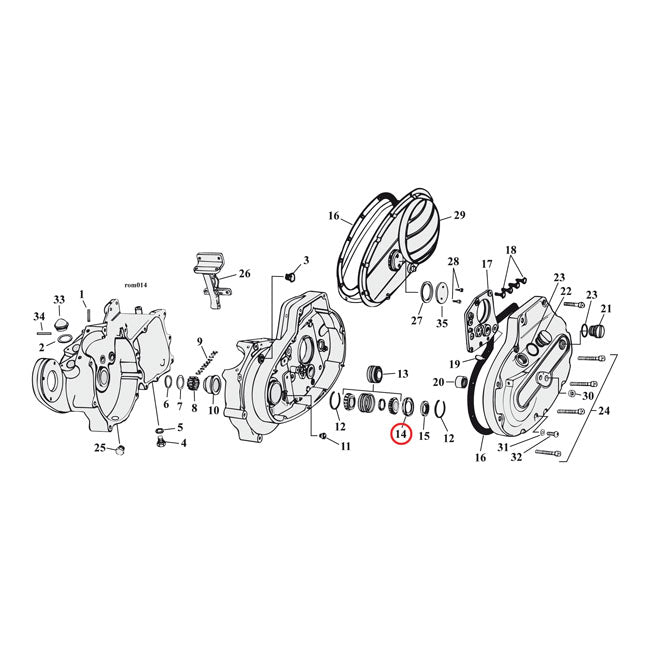 Spacer, Sprocket Shaft Bearing For Harley-Davidson
