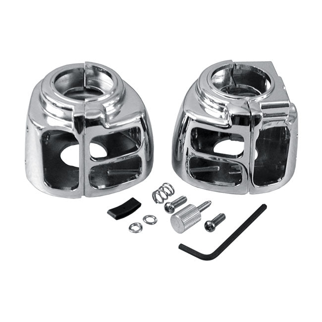 Switch Housing Set, Chrome For Harley-Davidson